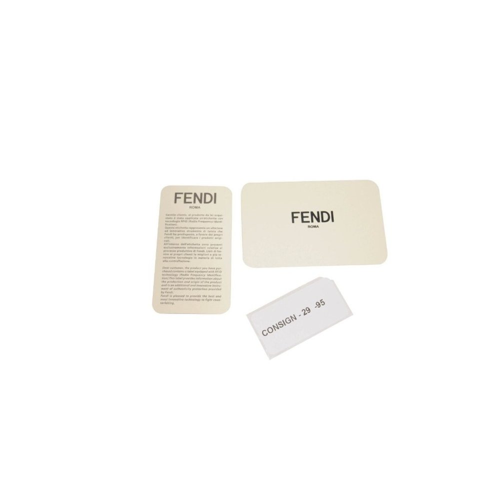 Fendi Womens Pouch Black Leather Brown FF Logo Clutch Mens Travel File Palladium - Picture 12 of 12